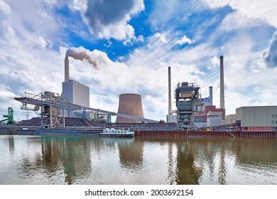 Rheinhafen Steam Power Plant In Karlsruhe In Germany Used For Generation Of Electricity And District Heating From Hard Coal