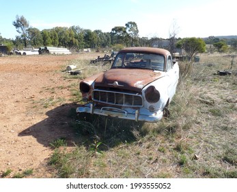 Rheola, Victoria Australia April 17 2021: Abandoned General Motors Holden FE ute