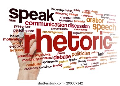 Rhetoric Word Cloud Concept