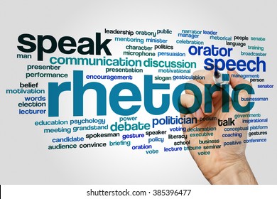 Rhetoric Word Cloud Concept