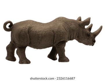 Rhinoceros stand on white background png