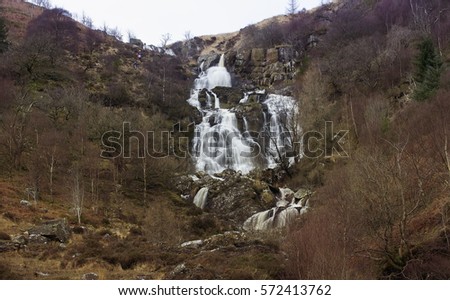 Rhiwargor Waterfall  in North Wales UK with a long exposure