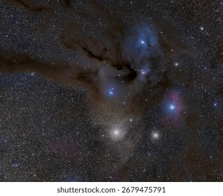 The Rho Ophiuchi complex, a multi-star, diffuse nebulae complex   of the fifth magnitude in the constellation Ophiuchus. It is the closest star forming region to Earth.