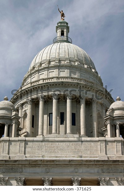 Rhode Island State Capitol Dome Wideangle Stock Photo (Edit Now) 371625