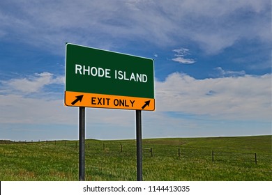 Rhode Island US Highway Exit Sign