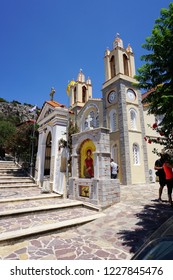 Rhodes, Greece - July 24, 2018: orthodox church