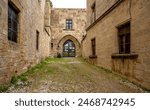 Rhodes Island, Greece, a symbol of Rhodes, of the famous Knights Grand Master Palace (also known as Castello) in the Medieval town of rhodes.