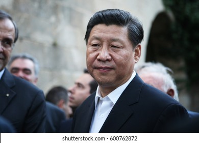 RHODES,DODECANESE/GREECE - JUNE 13: President of the People Republic of China Xi Jinping visits the Old Town, on June 13, 2014 in Rhodes, Greece.