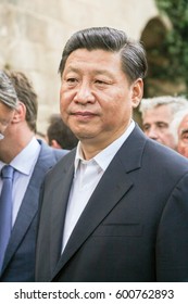 RHODES,DODECANESE/GREECE - JUNE 13: President Of The People Republic Of China Xi Jinping Visits The Old Town, On June 13, 2014 In Rhodes, Greece.