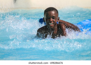 Rhodesgreeceaugust 152017the Young Black Boy Pool Stock Photo 698286676 ...
