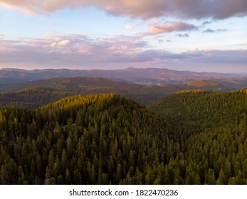 Rhodope Mountains Bulgaria: Aerial Landscape From Drone 