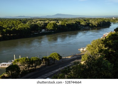  Rhone River In Avignon, France