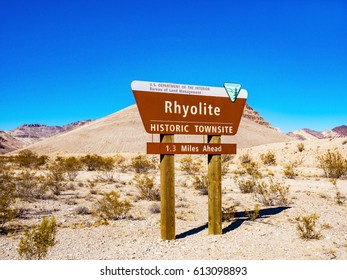 Rhyolite Sign, Nevada, USA