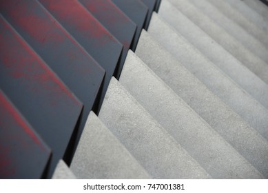 rhythmic background, view of stair steps from above
