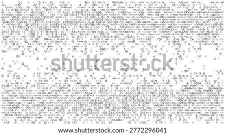 A rhythmic separation of binary clusters creating a distinct central negative space across a data field. The composition artfully illustrates the concept of data packets moving through a transmission medium.