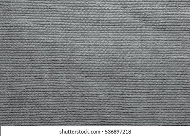 Ribbed Gray Corduroy Texture Background