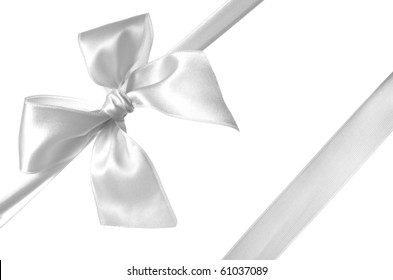 ribbon and bow isolated on white background