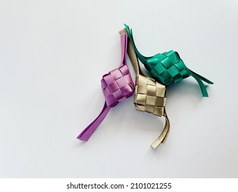 Ribbon Ketupat For Decoration In Celebration Of Aidilfitri. Hari Raya Concept