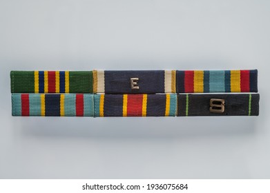 A Ribbon Of US Military Medals