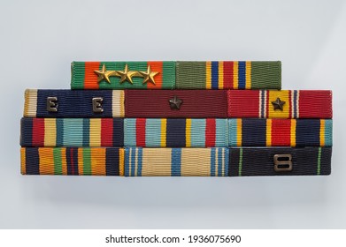 A Ribbon Of US Military Medals