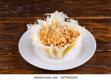 Rice Basmati In Cheese Basket
