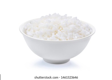 Rice Bowl On White Background.