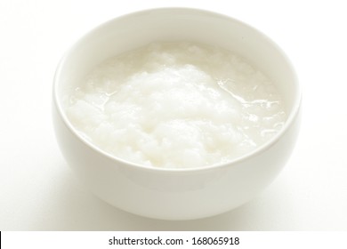 Rice Congee On White Background