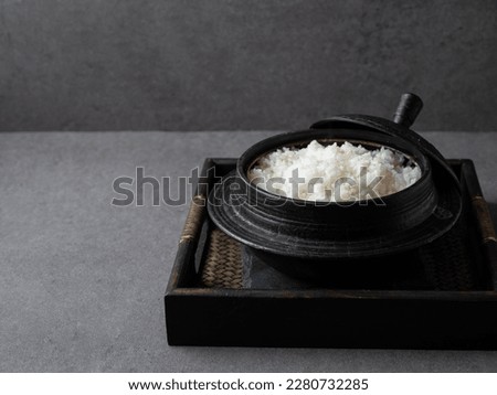 Rice Cooked in an Iron Pot