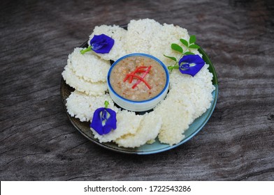 Rice Cracker With Dipping Sauce, Thai Dish