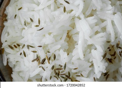 Rice With Cumin Macro Background