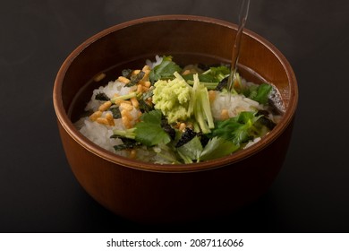 Rice In Dashi With Wasabi