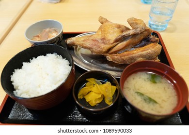 Rice and fried chicken