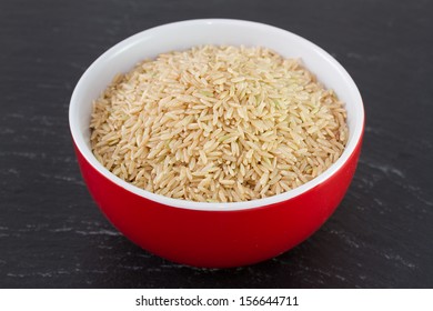 Rice Integral In Red Bowl