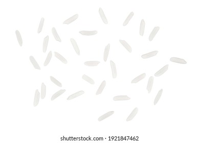 Rice Isolated On White Background Top View Photo Object Design