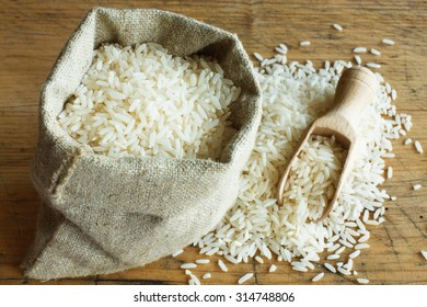 Natural Brown Rice Small Burlap Sack Stock Photo 92247982 | Shutterstock