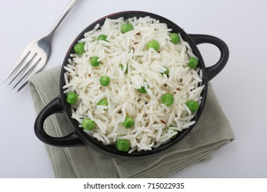 Rice With Pea In Bowl