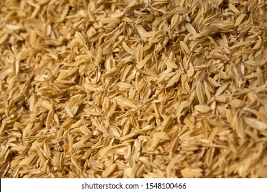 Rice Peel After Harvest And Hull Background.