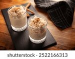 Rice pudding. Sweet dish made by cooking rice in milk and sugar, some recipes include cinnamon, vanilla or other ingredients, it is a very easy dessert to make and very popular all over the world.