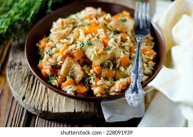 Rice With Pumpkin And Fish