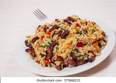 Rice With Red Beans And Vegetables