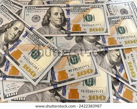 Rich background 100 usd dollar banknote