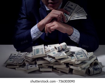 Similar Images, Stock Photos & Vectors of Man holding Money in hand at ...