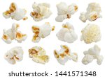 Rich collection of popcorn, isolated on white background