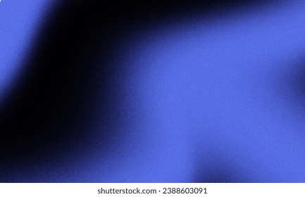 Rich Dark Blue Gradient Grainy Background. Vintage blue texture backdrop. Dark blue color abstract background with noise texture. 
