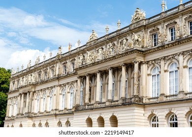 Rich ornate exterior of Herrenchiemsee palace in Bavaria, Germany, Europe