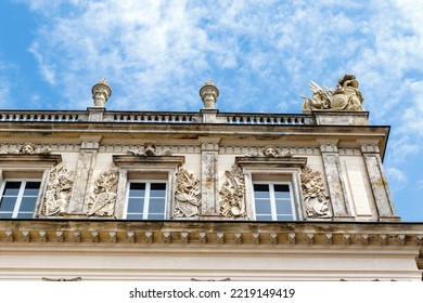 Rich ornate exterior of Herrenchiemsee palace in Bavaria, Germany, Europe