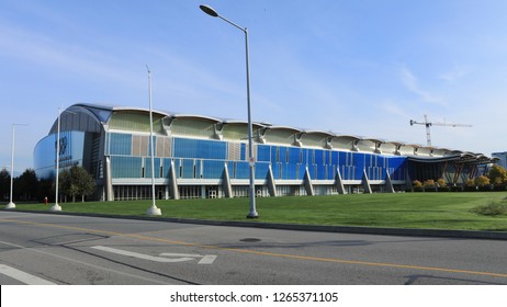 RICHMOND, BRITISH COLUMBIA/CANADA- SEPTEMBER 25, 2018: The Richmond Olympic Oval In British Columbia, Canada