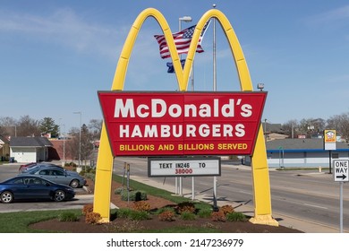 Richmond - Circa April 2022: McDonald's Restaurant. McDonald's Is Offering Employees Higher Hourly Wages, Paid Time Off, Backup Child Care And Tuition Payments.