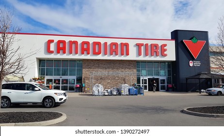 RICHMOND HILL, CANADA - APRIL 28, 2019: A Canadian Tire Store Exterior In Richmond Hill, Canada.