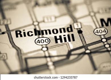 Richmond Hill. Canada On A Map